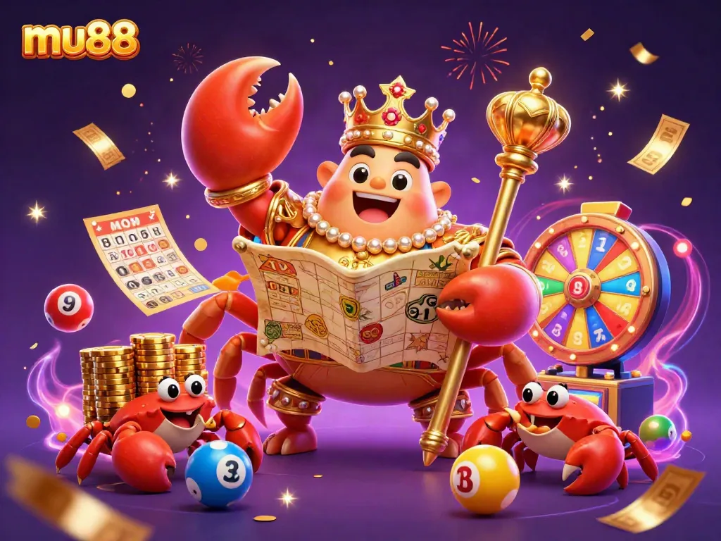 Experience the thrilling world of mu88 with vibrant illustrations of gaming excitement and treasures.